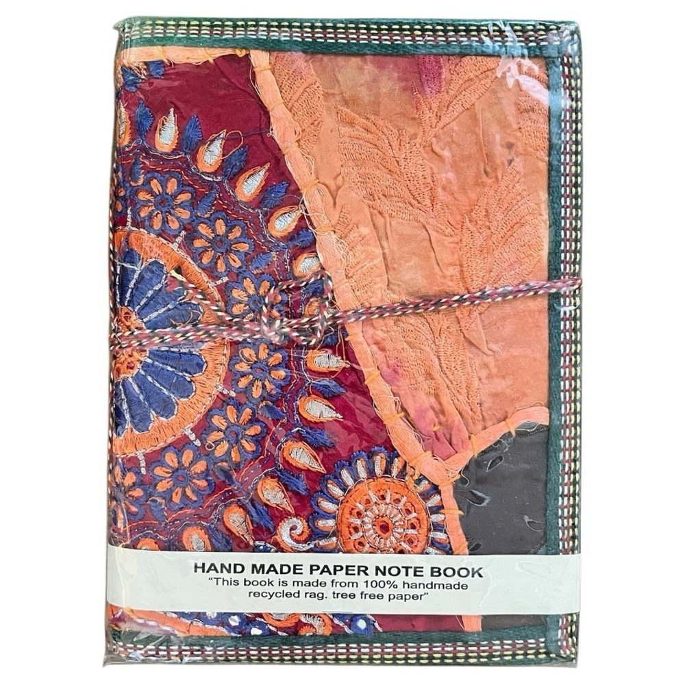 Handcrafted Sari Silk Journal · Tree-Free Paper · Zero Waste · Living Ritual